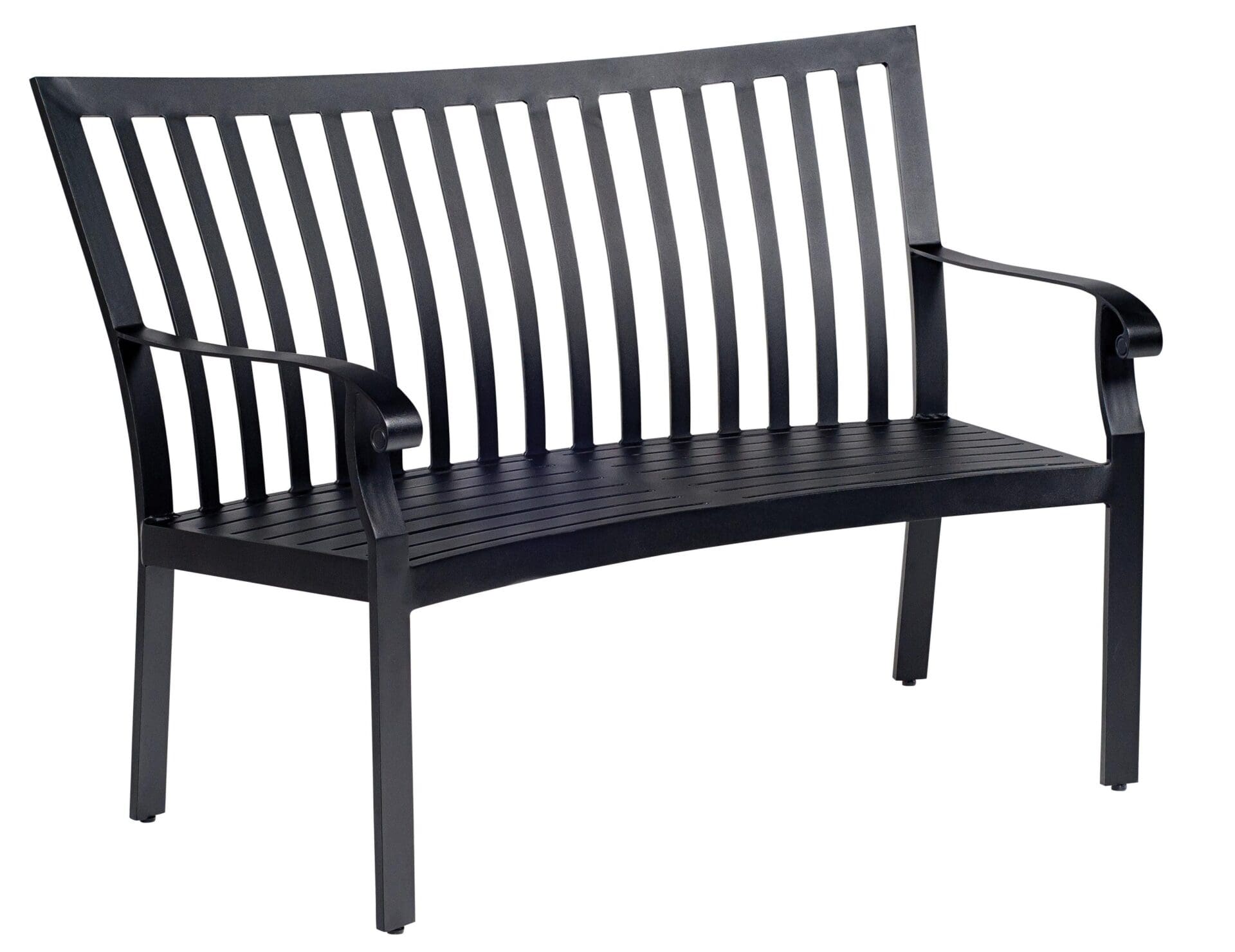 Woodard - Cortland Cushion Crescent Shaped Bench